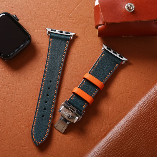 Dây đeo đồng hồ Swift bằng da dành cho Apple Watch, đồng hồ cơ SW12.33