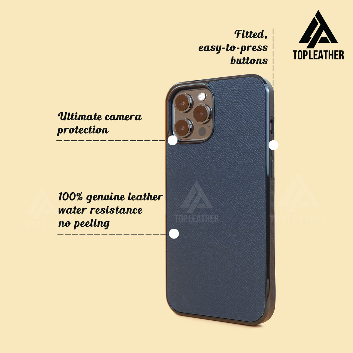 Ốp điện thoại iPhone cho Xr/11/11Prm – 12/12Prm – 13/13Prm – 14/14Prm - Xanh Navy