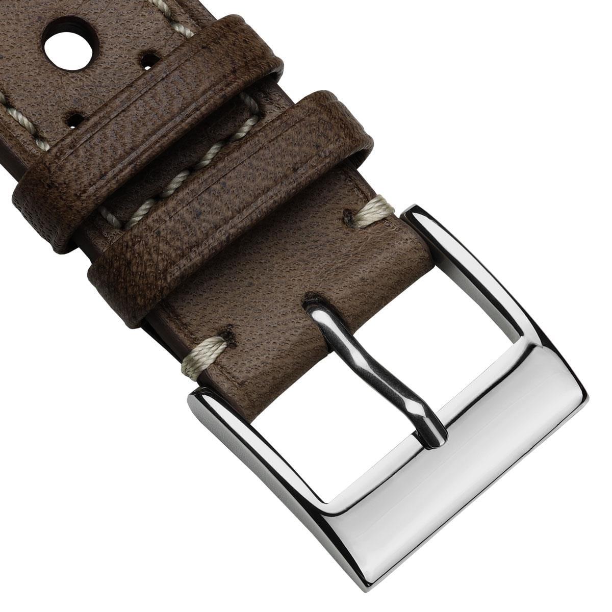 Dây đeo đồng hồ da thủ công Boutsen Cavallo Racing - Màu Cacao
