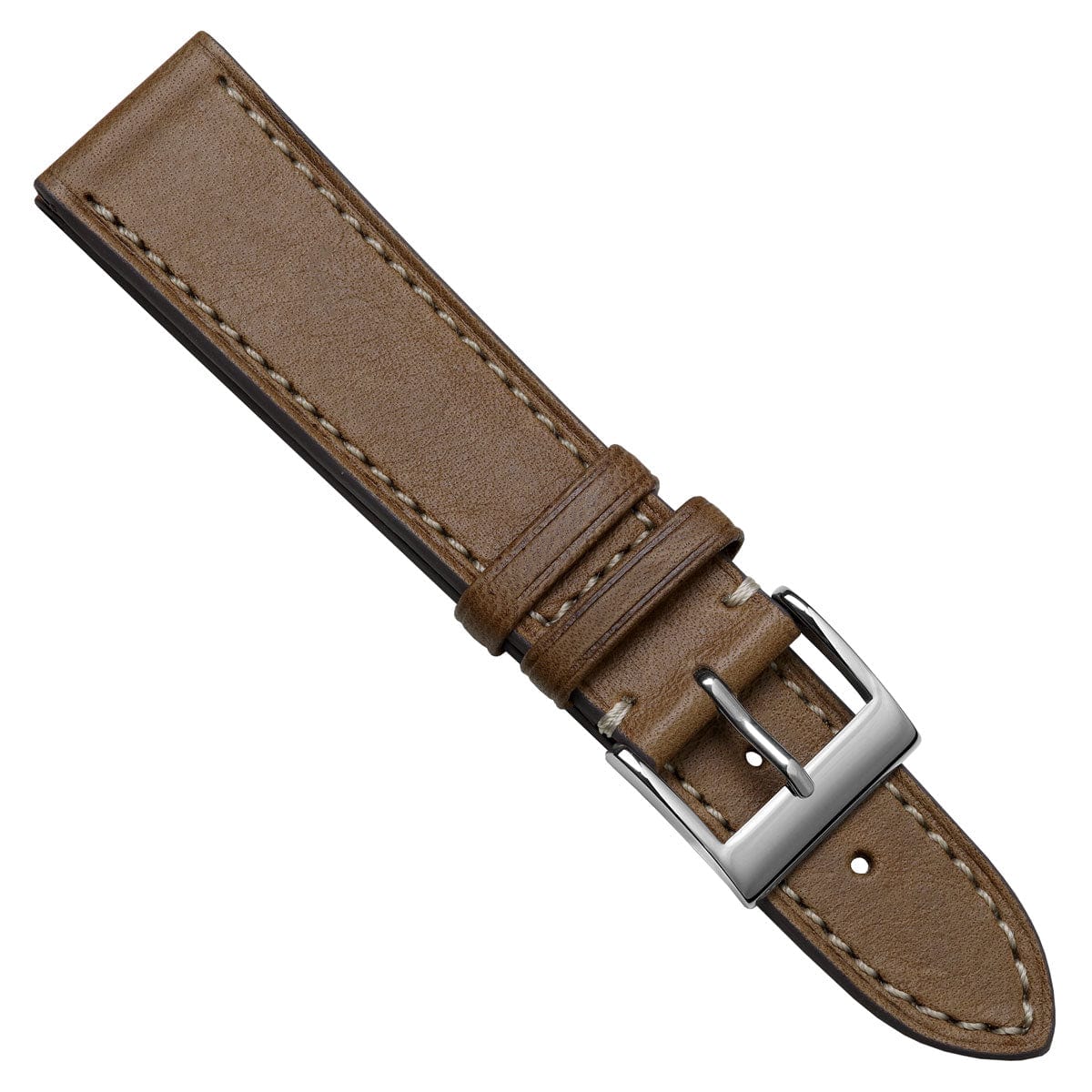 Dây đeo đồng hồ bằng da ngựa thủ công Leuven Cavallo Flat - Màu nâu