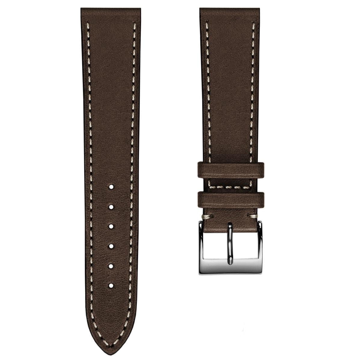 Trek je stijl naar een hoger niveau met de Leuven Cavallo Lederen Horlogeband - Cacao, handgemaakt en Perfect for paardenliefhebbers