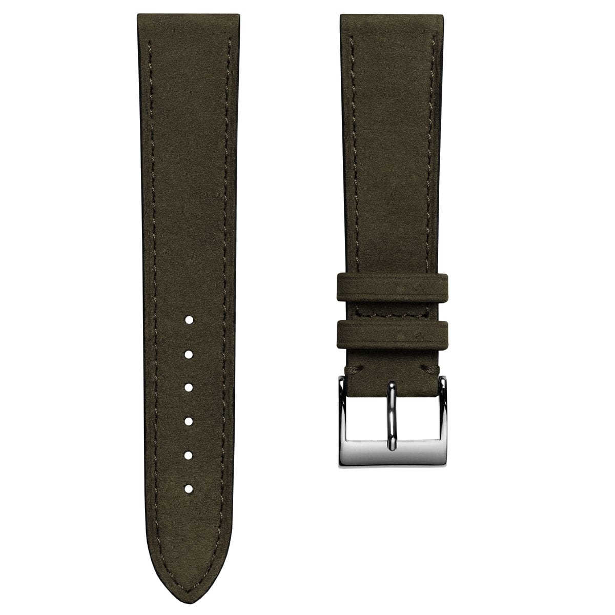 Vòng tay đổ montre và nubuck plat Mozet, fait main en kaki