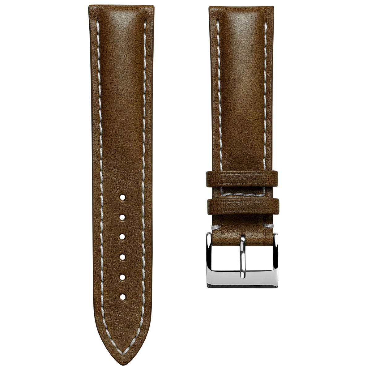 Vòng tay en cuir épais et rembourré pour montre Ostend - Cavallo Marron élégance et confort