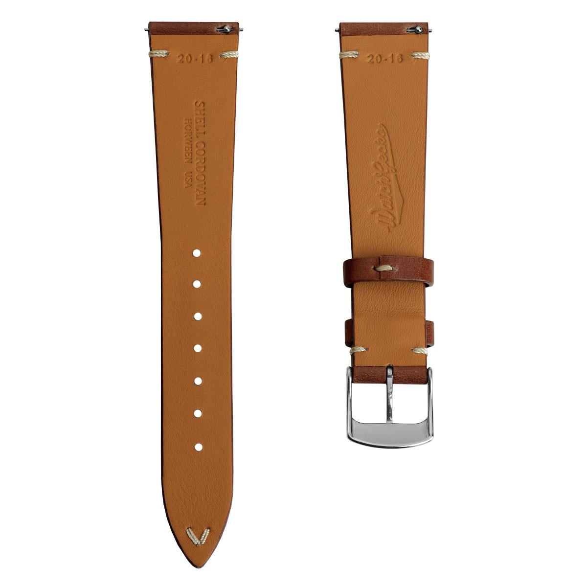 Vòng đeo tay bằng đá và vỏ Shell Cordovan Horween Cromford de couleur Marron foncé