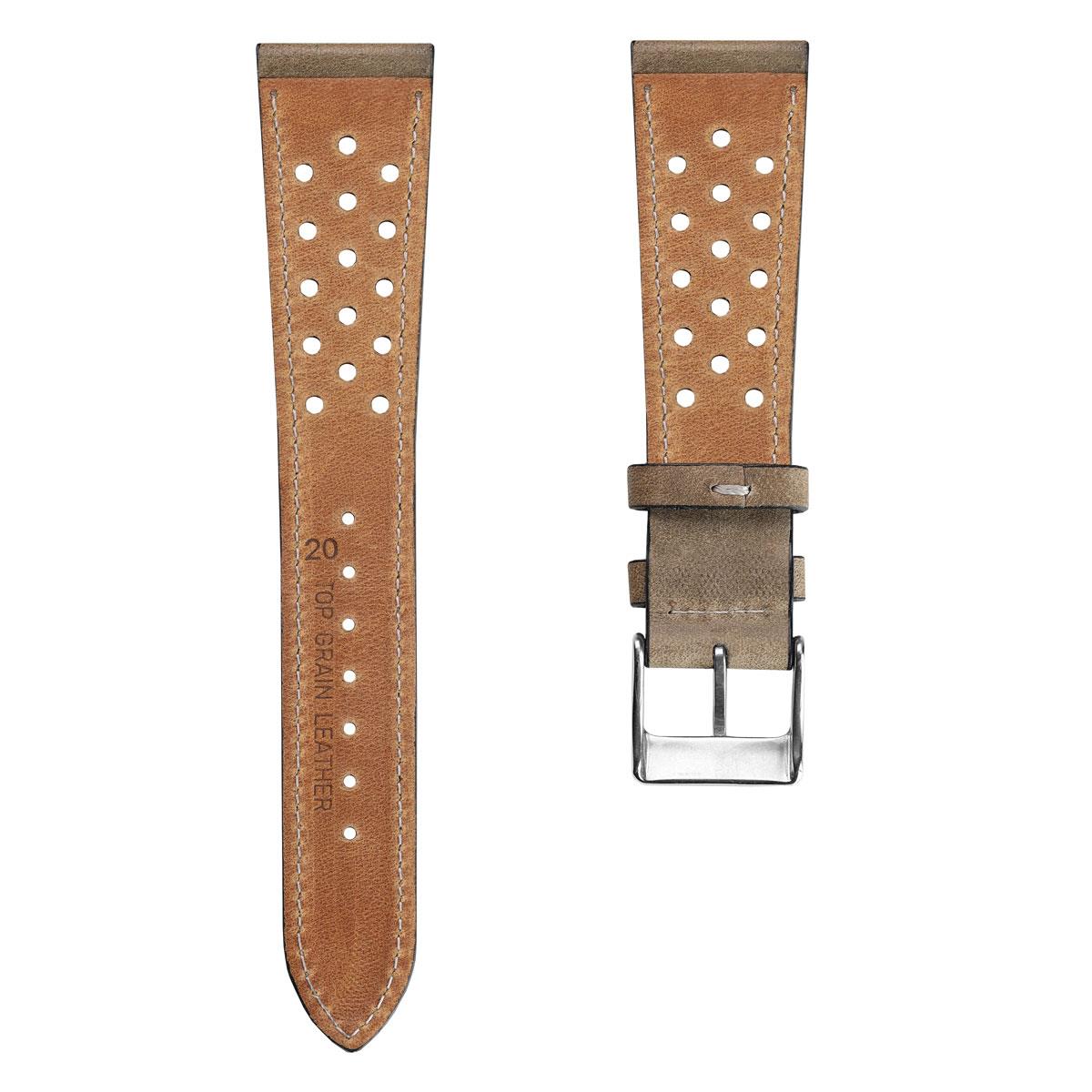 Correa de Reloj de Cuero Perforado Missouri de WatchGecko - Beige Elegante và Confort cho bạn Reloj