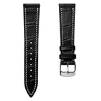 Arnm Handgefertigtes Kalbsleder-Armband mit Alligator-Design ở Schwarz