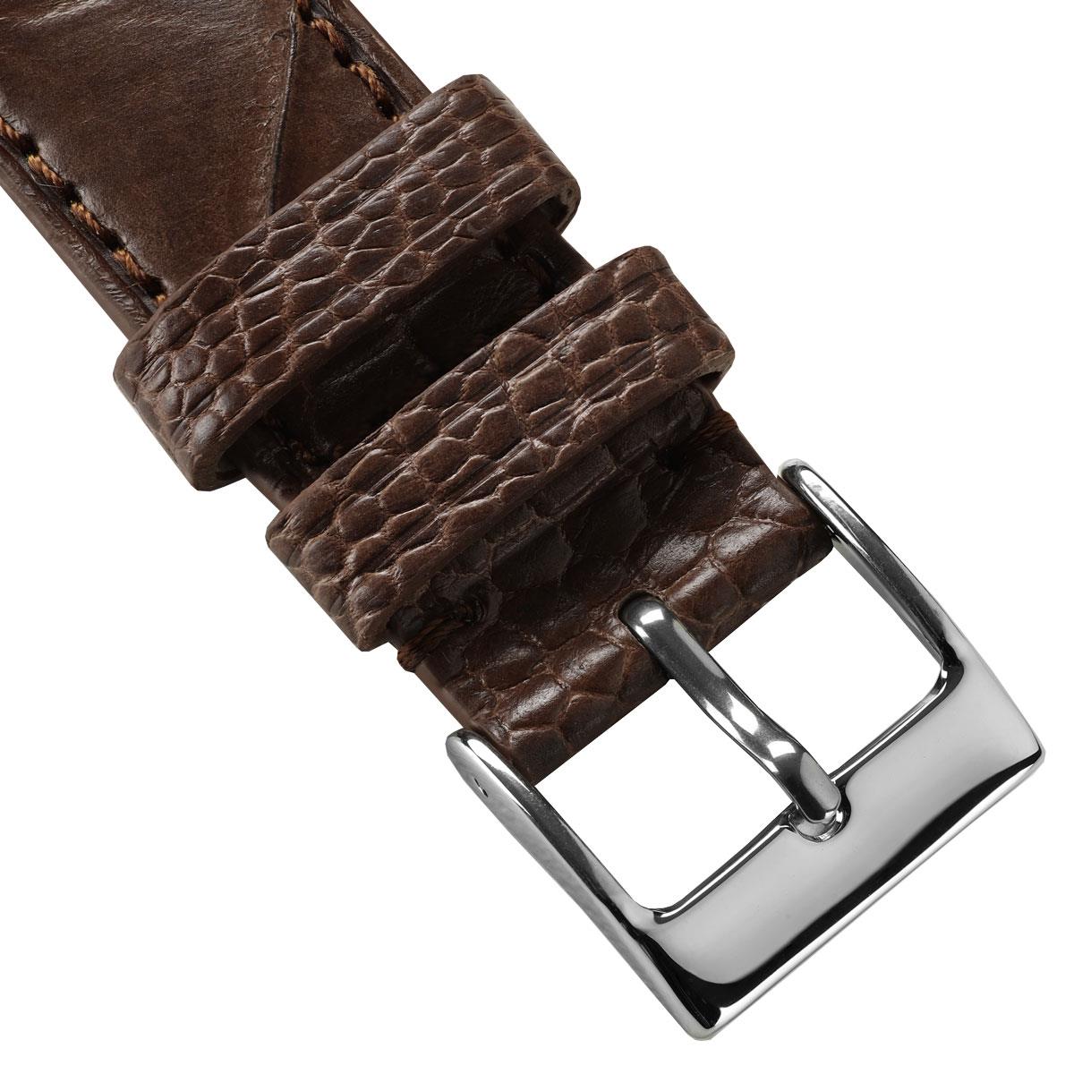 Dây đeo đồng hồ bằng da chân đà điểu - Màu nâu