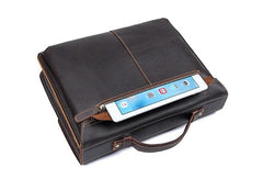 Túi đựng laptop nam bằng da màu cà phê, cặp tài liệu.