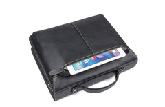 Túi xách đựng laptop bằng da màu đen hàng hiệu.