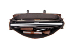Túi đựng laptop nam bằng da màu cà phê, cặp tài liệu.
