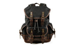 Army Green Womens Waxed Canvas Backpack Purse Bag