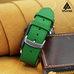 Dây Apple Watch – da Swift – Xanh lá – cá nhân hóa, thủ công