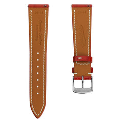 Armen Handgenähte Kalbsleder-Uhrenarmband mit Alligator-Optik ở Leuchtendem Rot