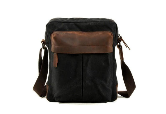Túi đeo chéo bằng vải bố unisex, túi xách da.