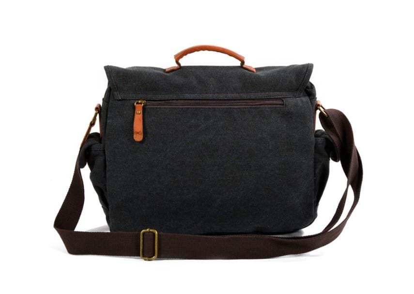 Túi đeo chéo nam bằng vải denim và canvas, túi xách da.