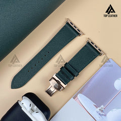 Dây đeo đồng hồ bằng da Epsom dành cho đồng hồ cơ - Màu xanh rêu EP2212 