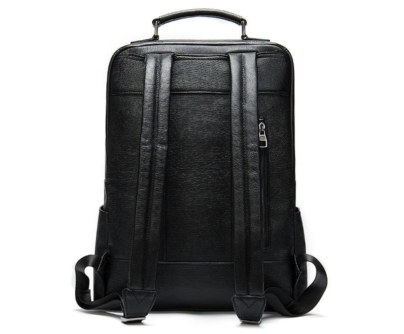 Ba lô đựng laptop bằng da màu đen dành cho nam và nữ.