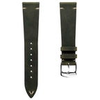 Dây đeo đồng hồ da Crazy Horse V-Stitch - Màu xanh ô liu Crazy Horse