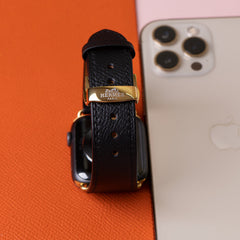 Dây đeo đồng hồ Apple Watch bằng da Epsom cho dòng 3 4 5 6 7 8 9 Ultra, kích thước từ 38mm đến 49mm. 