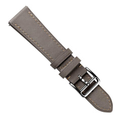 Vòng tay Montre en Cuir Plat Brixham, Gris Pastel Élégant