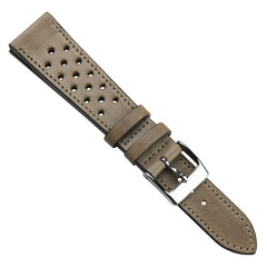Correa de Reloj de Cuero Perforado Missouri de WatchGecko - Beige Elegante và Confort cho bạn Reloj
