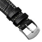 Arnm Handgefertigtes Kalbsleder-Armband mit Alligator-Design ở Schwarz
