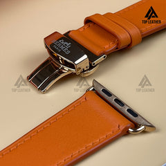 Dây đeo đồng hồ Swift bằng da dành cho Apple Watch, đồng hồ cơ SW2203 