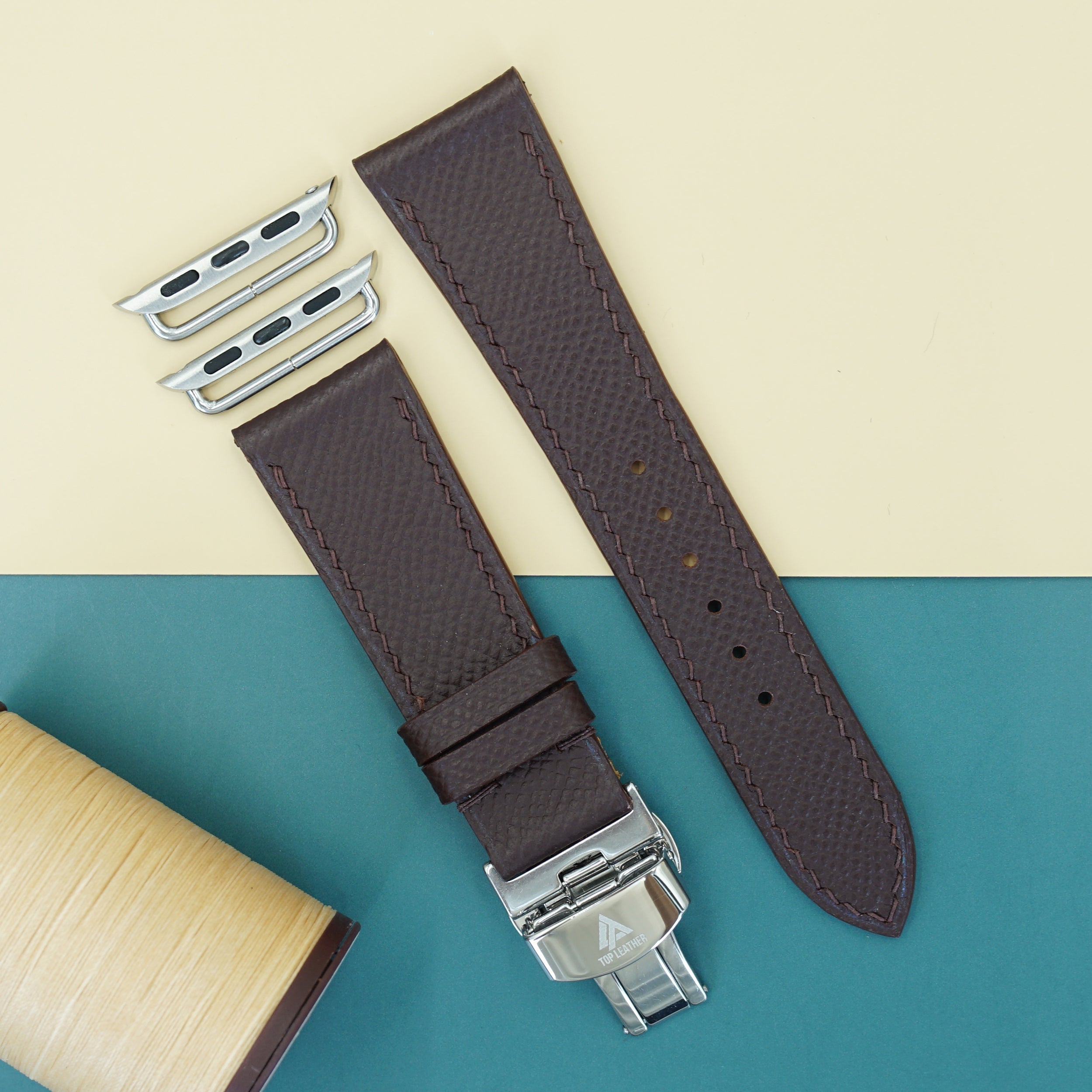 Dây đeo đồng hồ bằng da Epsom dành cho Apple Watch và đồng hồ cơ EP2215 