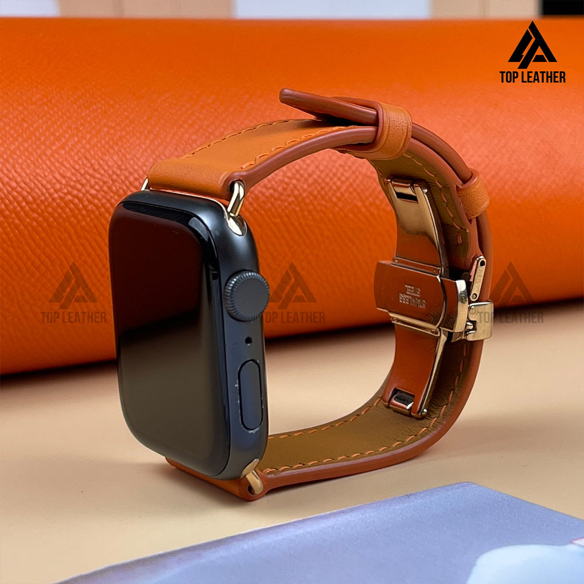 Dây đeo đồng hồ Swift bằng da dành cho Apple Watch, đồng hồ cơ SW2203 