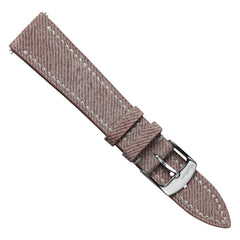 Arbor Handgenähte Denim-Design Echtes Leder Uhrenarmband - Quartz Rosa