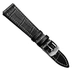Arnm Handgefertigtes Kalbsleder-Armband mit Alligator-Design ở Schwarz