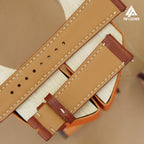Dây đeo bằng da bê Vachetta cho Apple Watch và đồng hồ cơ. 