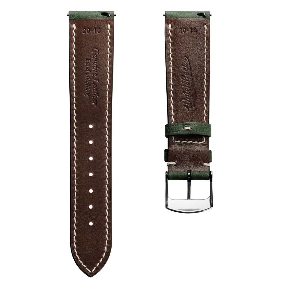 Lerano Tuscan Lederarmband với Polsterung trong trang phục Grün