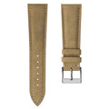 Dây đeo đồng hồ Laverton bằng Alcantara có đệm, làm thủ công - Màu be