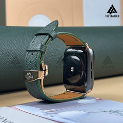 Dây đeo đồng hồ bằng da Epsom dành cho đồng hồ cơ - Màu xanh rêu EP2212 