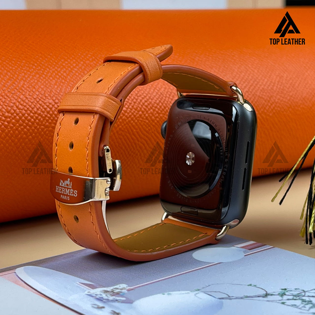 Dây đeo đồng hồ Swift bằng da dành cho Apple Watch, đồng hồ cơ SW2203 