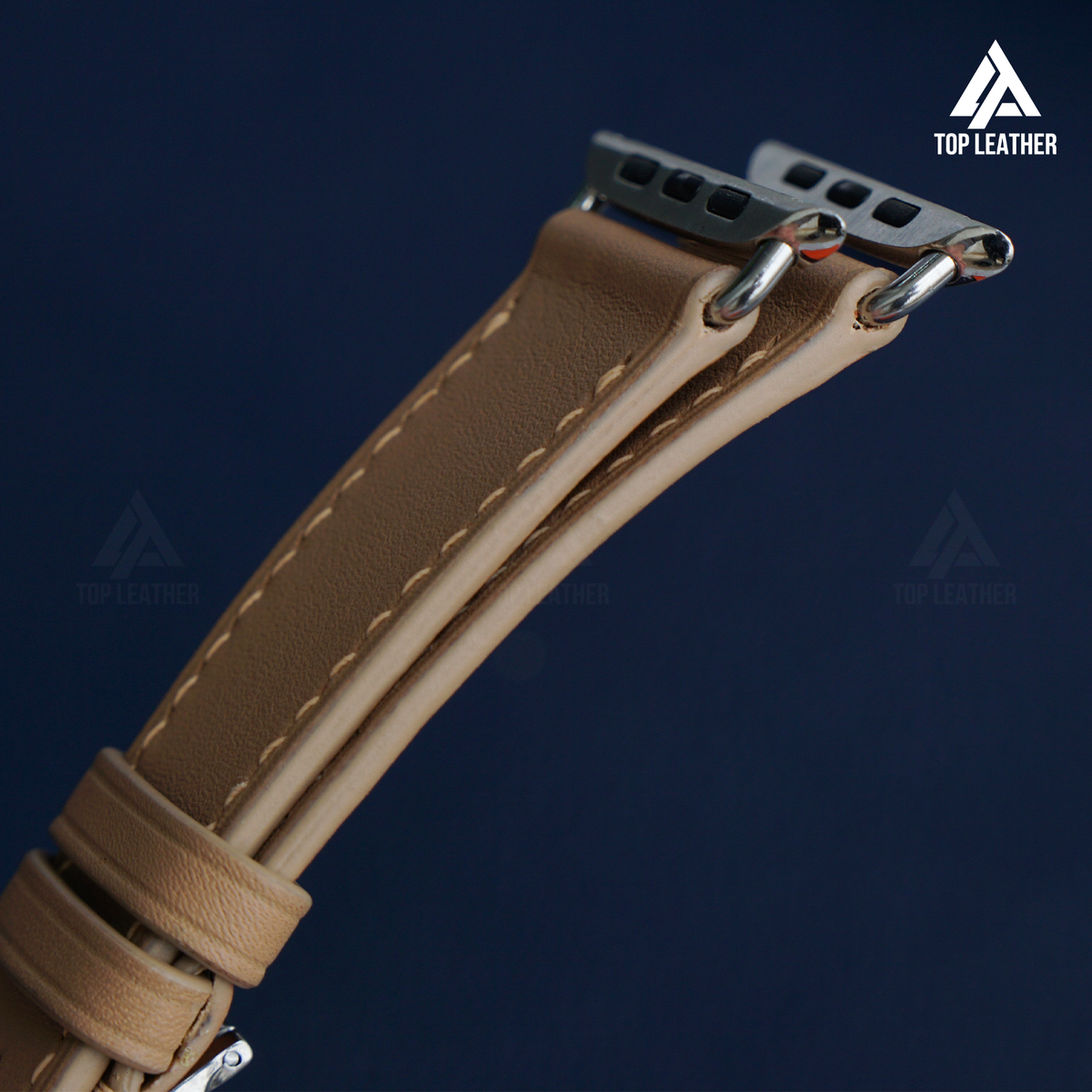 Dây đeo đồng hồ Swift bằng da dành cho Apple Watch và đồng hồ cơ - Màu Peanut SW2208 