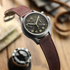 Vòng tay de Montre en Cuir Toscane Ravello Bordeaux Élégant et Confortable