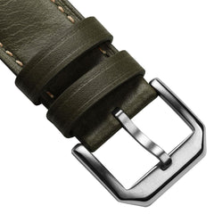 Sangle de Montre en Cuir Véritable Pailleté Tenby với Belle Patine Verte Classique