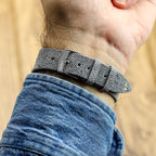 Vòng đeo tay trên núi và thiết kế có giá trị trên vải denim V-Stitch - Gris élég Antenez