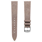 Dây đeo đồng hồ Arbour V-Stitch bằng vải denim và da thật, máy quartz, điểm nhấn màu hồng.