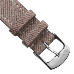 Arbor Handgenähte Denim-Design Echtes Leder Uhrenarmband - Quartz Rosa