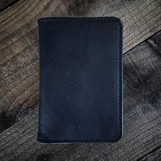 Bìa da đựng sổ tay bản đồ địa hình - BLACK CRAZYHORSE