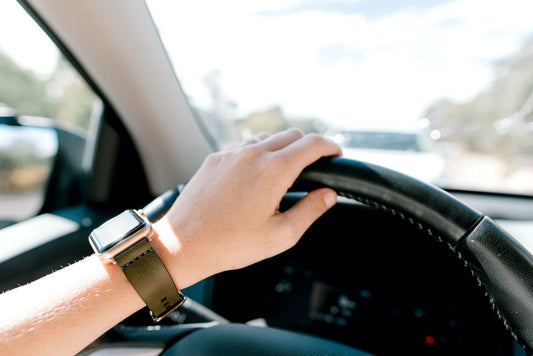 Dây đeo Apple Watch đơn giản bằng da - Màu ô liu 