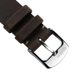 Dây đeo đồng hồ da Crazy Horse V-Stitch - Màu nâu đậm Crazy Horse