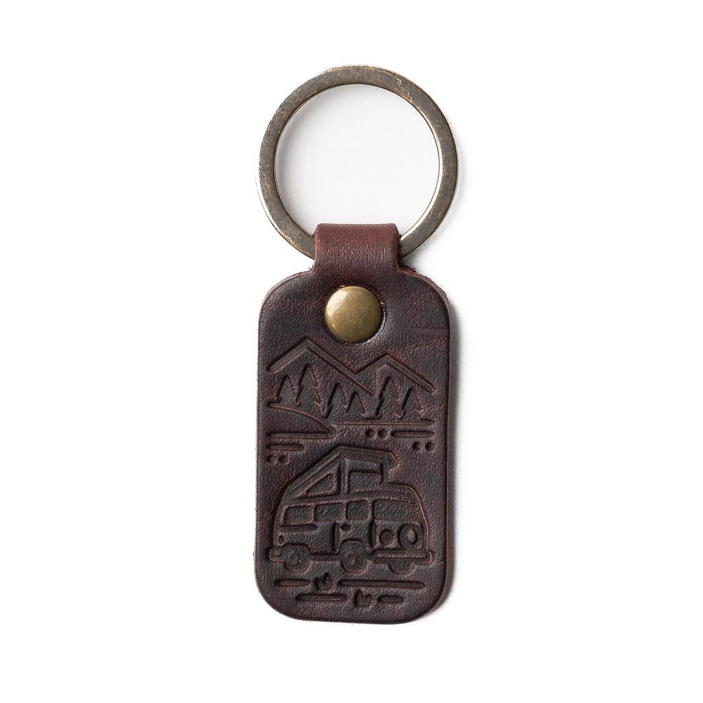 Xe cắm trại bằng da Van Keyfob - Oxblood