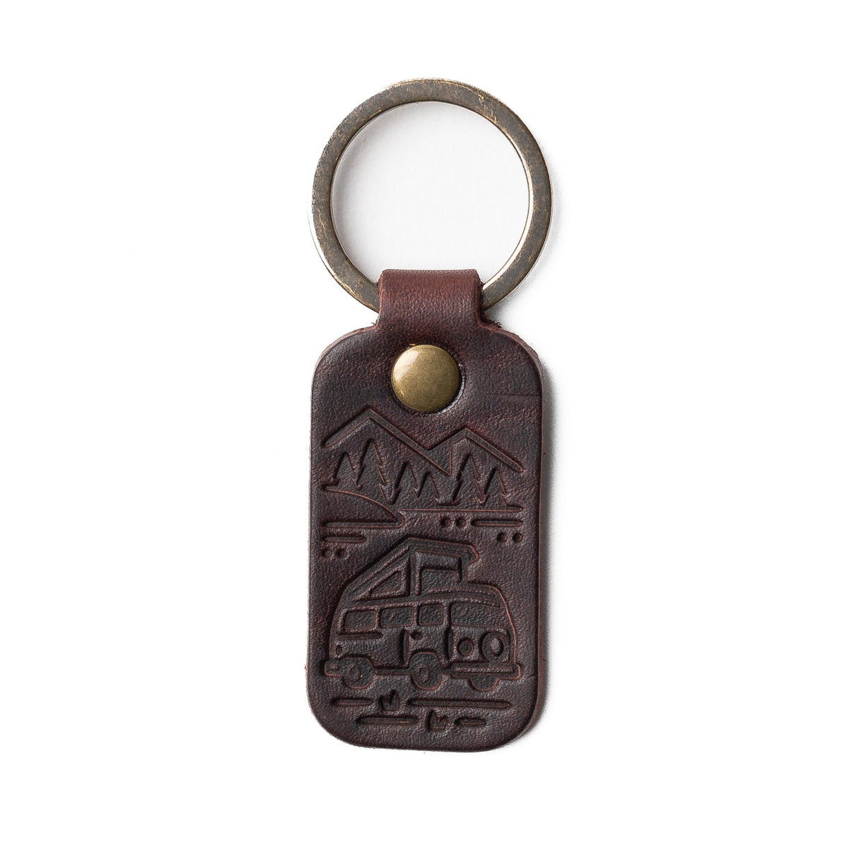 Móc khóa da – Đỏ burgundy