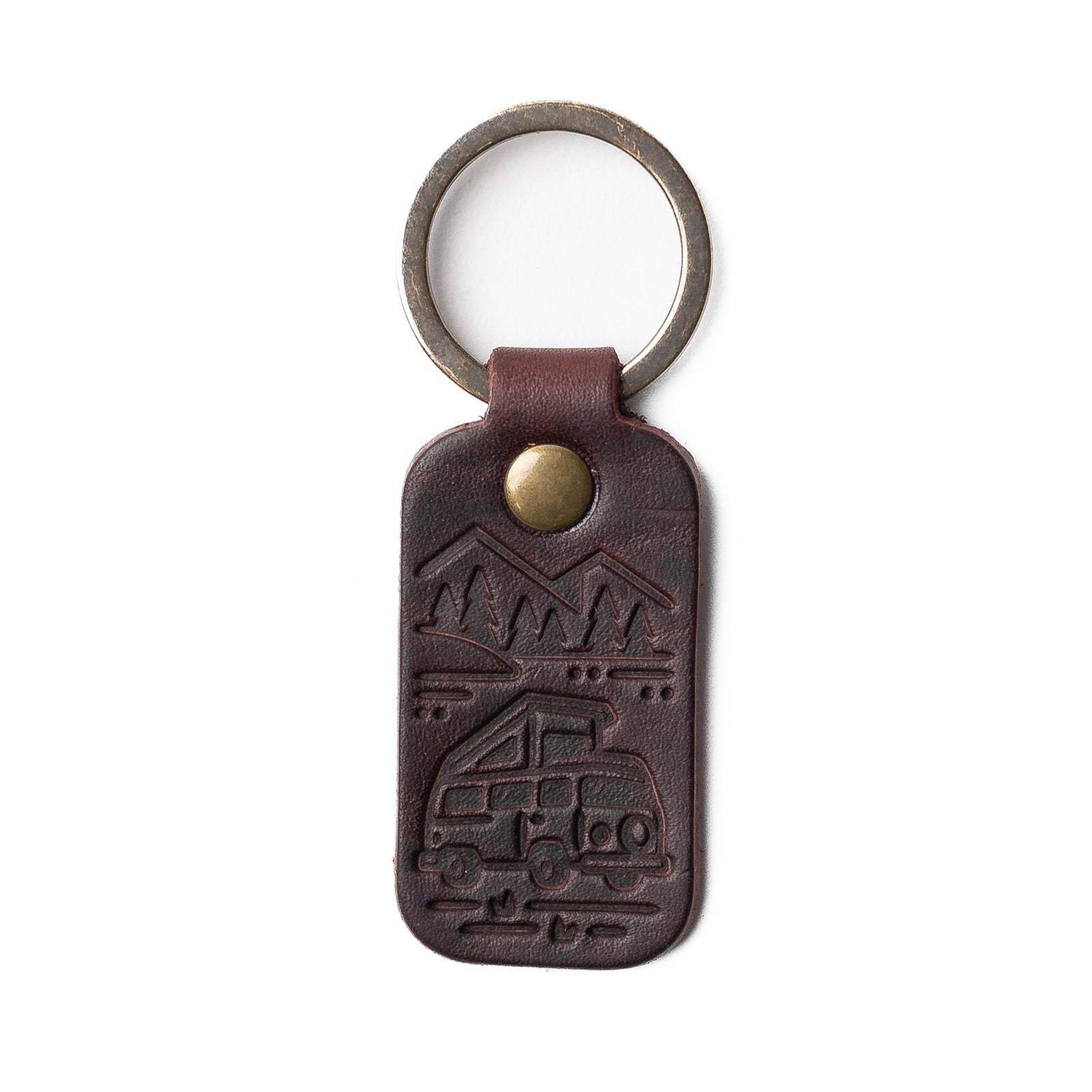 Xe cắm trại bằng da Van Keyfob - Oxblood