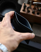 Card holder Epsom mix Cá Sấu Croc xanh navy