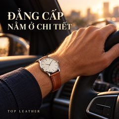 Dây Da Đồng Hồ Thủ Công Dây Da Barenia Nâu Hạt Dẻ